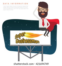 Businessman,employee concept design on clean background,vector