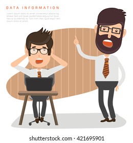 Businessman,employee concept design on clean background,vector