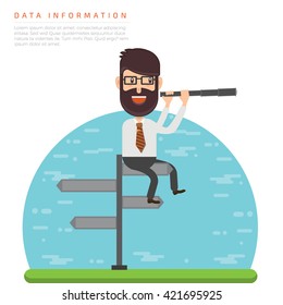Businessman,employee concept design on clean background,vector