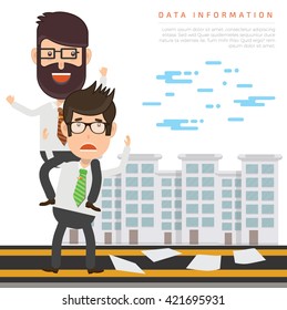 Businessman,employee concept design on clean background,vector