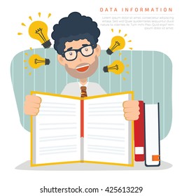 Businessman,employee concept design on clean background,vector