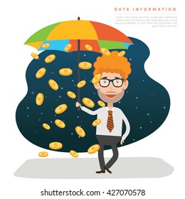 Businessman,employee concept design on clean background,vector