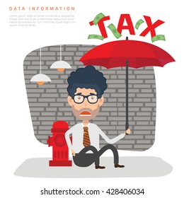 Businessman,employee concept design on clean background,vector