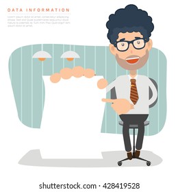 Businessman,employee concept design on clean background,vector