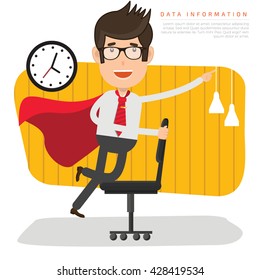 Businessman,employee concept design on clean background,vector