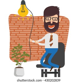Businessman,employee concept design, on clean background,business design,character design,vector