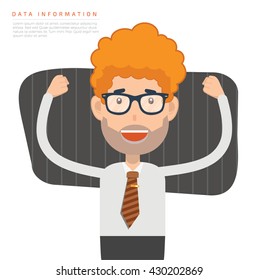 Businessman,employee concept design, on clean background,business design,character design,vector