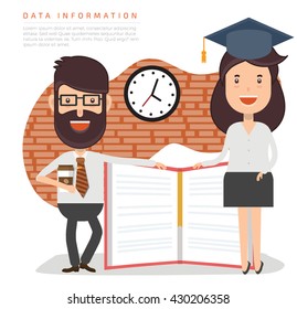 Businessman,employee concept design, on clean background,business design,character design,vector