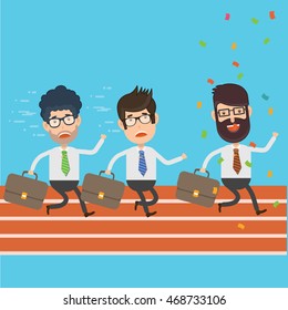 Businessman,employee concept design on clean background,vector