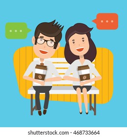 Businessman,employee concept design on clean background,vector