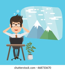 Businessman,employee concept design on clean background,vector