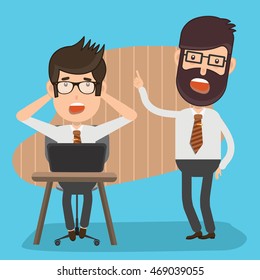 Businessman,employee concept design on clean background,vector