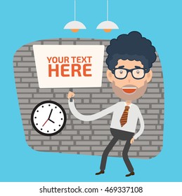 Businessman,employee concept design on clean background,vector