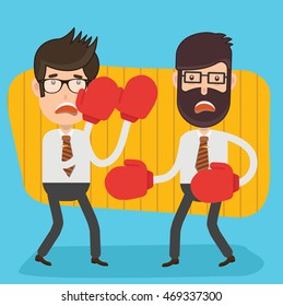 Businessman,employee concept design on clean background,vector