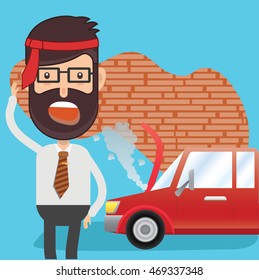 Businessman,employee concept design on clean background,vector