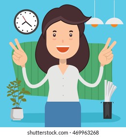 Businessman,employee concept design on clean background,vector