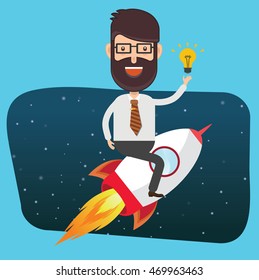 Businessman,employee concept design on clean background,vector