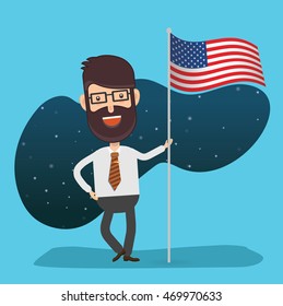 Businessman,employee concept design on clean background,vector