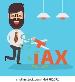 Businessman,employee concept design on clean background,vector
