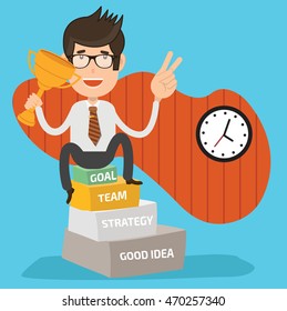 Businessman,employee concept design on clean background,vector