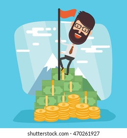 Businessman,employee concept design on clean background,vector