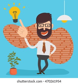 Businessman,employee concept design on clean background,vector