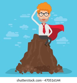 Businessman,employee concept design on clean background,vector