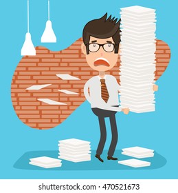 Businessman,employee concept design on clean background,vector