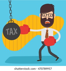 Businessman,employee concept design on clean background,vector