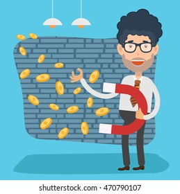 Businessman,employee concept design on clean background,vector