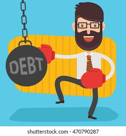 Businessman,employee concept design on clean background,vector