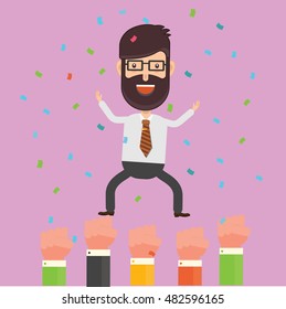 
Businessman,employee concept design on clean background,vector