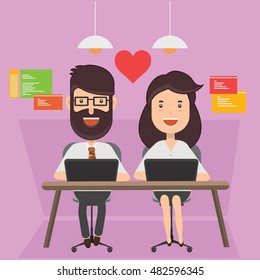 
Businessman,employee concept design on clean background,vector