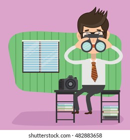 Businessman,employee concept design on clean background,vector