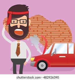 Businessman,employee concept design on clean background,vector