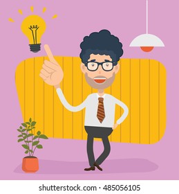 Businessman,employee concept design on clean background,vector