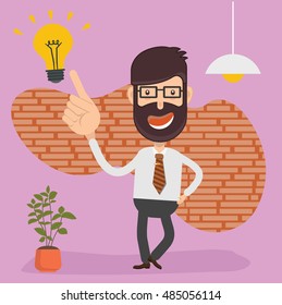 Businessman,employee concept design on clean background,vector