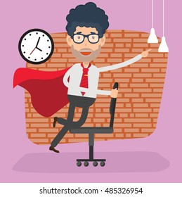 Businessman,employee concept design on clean background,vector
