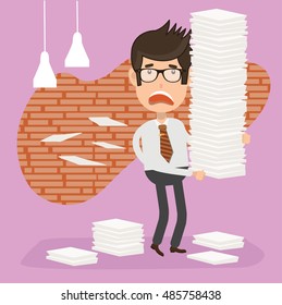 Businessman,employee concept design on clean background,vector
