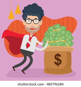 Businessman,employee concept design on clean background,vector