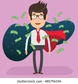 Businessman,employee concept design on clean background,vector