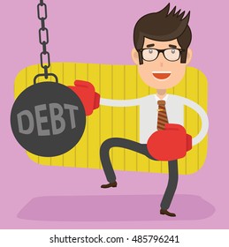 Businessman,employee concept design on clean background,vector