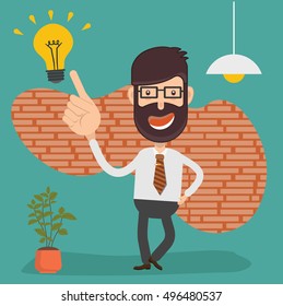 Businessman,employee concept design on clean background,vector