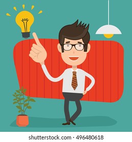 Businessman,employee concept design on clean background,vector