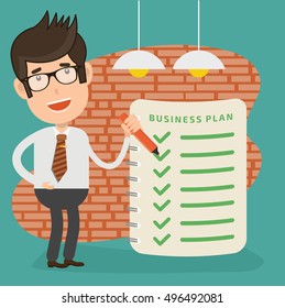 Businessman,employee concept design on clean background,vector
