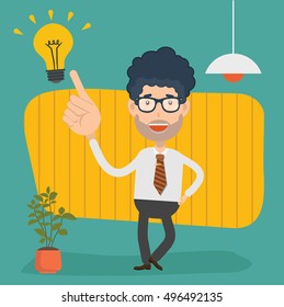Businessman,employee concept design on clean background,vector