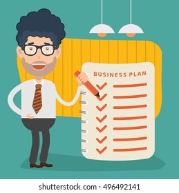 Businessman,employee concept design on clean background,vector