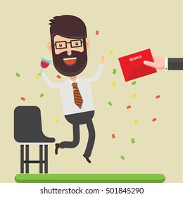 Businessman,employee concept design on clean background,vector