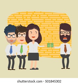 Businessman,employee concept design on clean background,vector