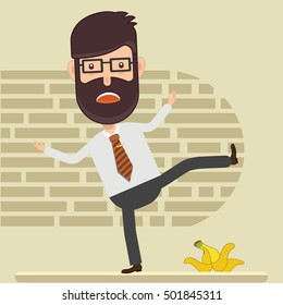 Businessman,employee concept design on clean background,vector